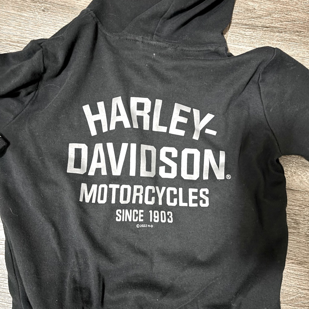 Harley-Davidson Black button up thin jacket for Kids. Great used condition